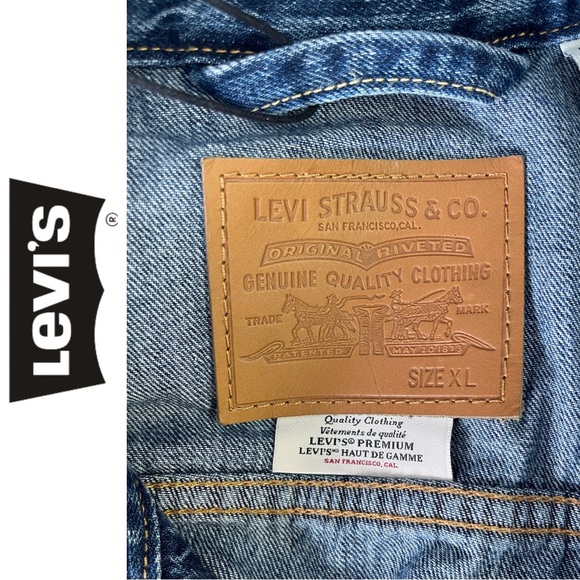 Levi’s Men’s Jean Jacket Red Tab Trucker Denim Jacket Size XL - Picture 12 of 12
